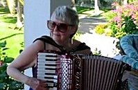 Jane playing acordian